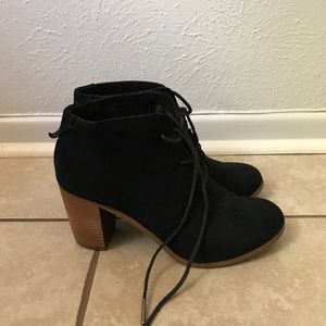 Toms Black Suede Booties